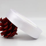Double Sided Satin Ribbon 22m Polyester for Christmas Gift Wrap White