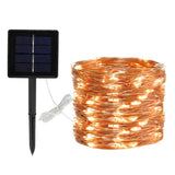 32M 300LEDs Solar String Light 8 Modes Outdoor Decorative Light for Garden Pathway Party Warm Light