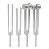 4Pcs Resonance Tuning Fork Tool Set for Yoga Silver