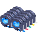 10 Pack 12 mm Label Tape Compatible with Dymo LetraTag 91330 Style 2