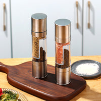2-in-1 Stainless Steel Salt & Pepper Grinder – Adjustable Spice Mill for Kitchen