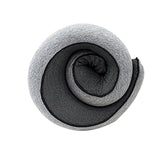 Memory Foam Travel Pillow with Storage Bag Neck Pillow for Plane Car Train Office Grey