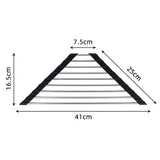 Triangle Dish Drying Rack Roll-Up Over-The-Sink Drainer Organizer for Sink Corners Black