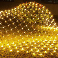Solar/USB Powered LED Net Mesh Lights – Outdoor Waterproof 3x2m with 192 LEDs and 8 Modes Style 1