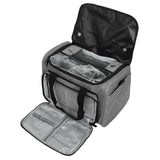 Yarn Storage Bag Wool Tote with Hooks Needles & Accessories Organizer Gray