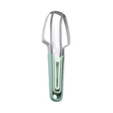 3-in-1 Watermelon Fork Slicer Cutter Watermelon Popsicle Cutter Camping Kitchen Gadgets Green