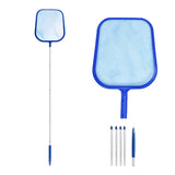 Pool Skimmer Net with Telescopic Aluminum Pole Mesh Leaf Net Cleaner for Swimming Pool Spa Hot Tub Fountain Fish Tank