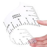 9Pcs Tshirt-Ruler Guide to Center Vinyl Transparent V-Neck Round Ruler for Heat Press Printing
