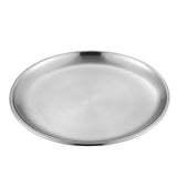 4Pcs Stainless Steel Pet Bowls Durable Shallow Pet Feeding Dishes Easy to Clean Silver