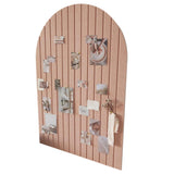 Arched Felt Bulletin Board Large with 30 Push Pins for Office Home School Pink