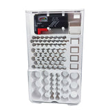 93 Slot Battery Storage Organiser Holder with Tester-Battery Caddy Rack Case Box