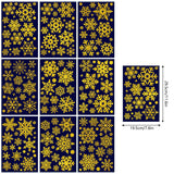 Christmas Window Clings – Snowflakes Static Stickers in Gold and Silver for Holiday Decorations Style 1