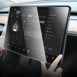 Clear Tempered Glass Screen Anti Fingerprint Protector Compatible with Tesla Model 3 Model Y