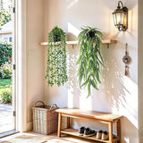 4 PCS Fake Plants Hanging Artificial Hanging Plants for Wall Room Balcony Office