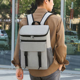 Portable Insulated Backpack Leak Proof  Camping Cooler Bag Grey