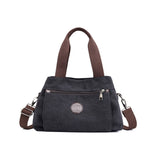 Crossbody Bag 3-Compartments Satchel Handbags Purse Messenger Shoulder Bag Black