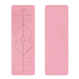 TPE Yoga Mat Non-Slip Workout Mat with Alignment Lines