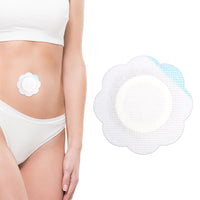 100 x Disposable Castor Oil Pack Wraps Self-Adhesive Soft Nonwoven Fabric Wrap for Belly Button Use