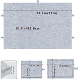 Foldable Puzzle Table with 6 StorageDrawers Portable Felt Jigsaw Puzzle Board for Sorting and Assembly Light Grey