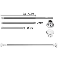 Extendable Shower Curtain Rod Adjustable Tension Pole for Kitchen Cupboard Bathroom Window