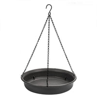 Large Capacity Waterproof Hanging Bird Feeder Attracting Birds for Garden Yard Black