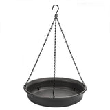 Large Capacity Waterproof Hanging Bird Feeder Attracting Birds for Garden Yard Black