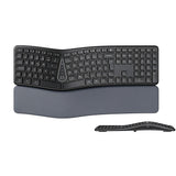 Rechargeable Dual Mode Bluetooth Keyboard 111 Keys with Wrist Rest
