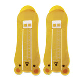 2Pcs Kids Foot Measuring Device Foot Measure Rulers Yellow