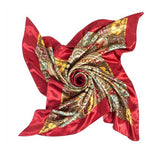 90cm Head Scarf for Women Scarf Printed Satin Square Scarf Bandanas for Women Style 1