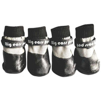 Waterproof Anti Slip Pet Shoes with Rubber Sole for Indoor and Outdoor Use Black