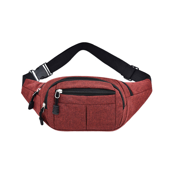 Unisex Sling Bag Chest Pack Fanny Pack Sports Waist Bag Wallet Red