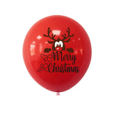30Pcs Christmas Latex Balloons – Red Nose Reindeer Santa & Tree Party Decorations