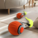 2 Speed Modes Interactive Speedy Tail Pet Toy USB Rechargeable for Cats Dogs Orange