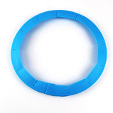 Adjustable Pie Crust Edge Shield Silicone Guard for Baking Blue