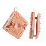 Dual-Sided Silicone Shower Body Brush – Soft & Firm Exfoliating Scrubber Pink
