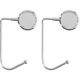 4 PCS 30mm Metal Straight Hooks for Christmas Stockings and Bags Silver