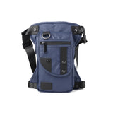 Men's Tactical Leg Bag Drop Legs Belt Pack Waist Bag for Travel Riding Hiking Blue