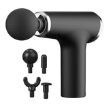 Portable Muscle Massager for Back Neck Muscle with 4 Massage Heads Black