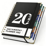 2027 A5 Weekly Planner Notebook Hardcover Calendar January to December Black