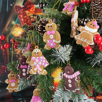 12PCS Gingerbread Man Christmas Decorations – Hanging Pendants for Christmas Tree