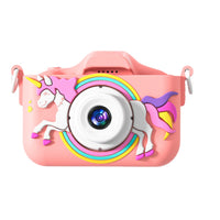 1080P Kids Digital Camera with 64GB TF Card for Christmas Birthday Pink
