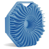 Silicone Body Scrubber Exfoliating Shower Brush with Anti-Slippery Handles Bathing Tool Blue