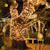 Garden Decoration Solar String Lights Outdoor with 8 Modes Warm White