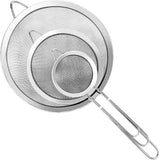 3 Pcs Stainless Steel Fine Mesh Strainers with Long Handles