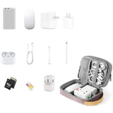 Portable Cord Organizer Travel Electronic Organizer Case for USB Cable Chargers Pink