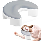 Ergonomic Side Sleeper Pillow with Arm Hole – Neck and Shoulder Support White with Gray