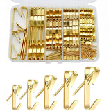 136 PCS Picture Hanging Kit Metal Picture Hanging Hooks with Nails on Drywall