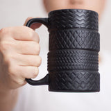 Tire Shaped Ceramic Coffee and Tea Mug 500ML Creative Mug for Birthday Gift Style 1