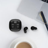Wireless Bluetooth Small Headphone  Mini Invisible Earbuds with Charging Case for Sleep Work Sports Black