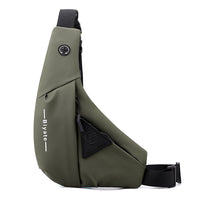 Men's Small Sling Crossbody Bag Anti-Theft Chest Bag Casual Hiking Cycling Slim Shoulder Pack Green